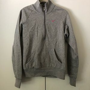 Nike Gray Relaxed Hoodie with Ribbed Details